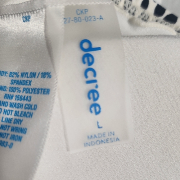 DECREE SIZE L. Women's Black and White One-Piece Swimsuit. - Picture 4 of 11